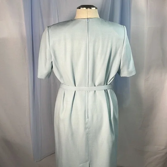 Diane Robert’s vintage light blue short sleeve shirt dress 12 H - Picture 4 of 9